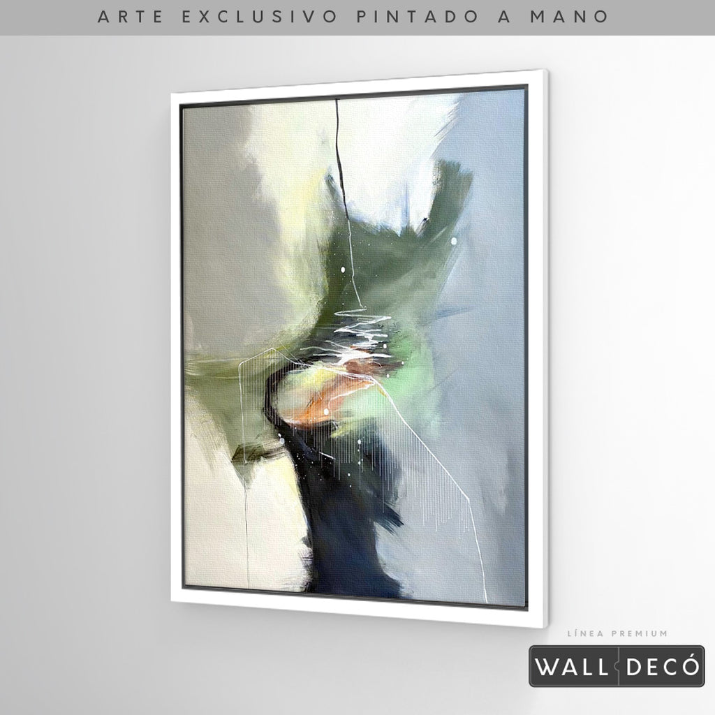 Arte Pintado a Mano Pensamiento Musical Vertical