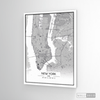 Cuadro New York Map Blanco