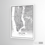 Cargar imagen en el visor de la galería, Cuadro New York Map Blanco
