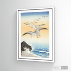 Cuadro Aves Gaviotas Japón