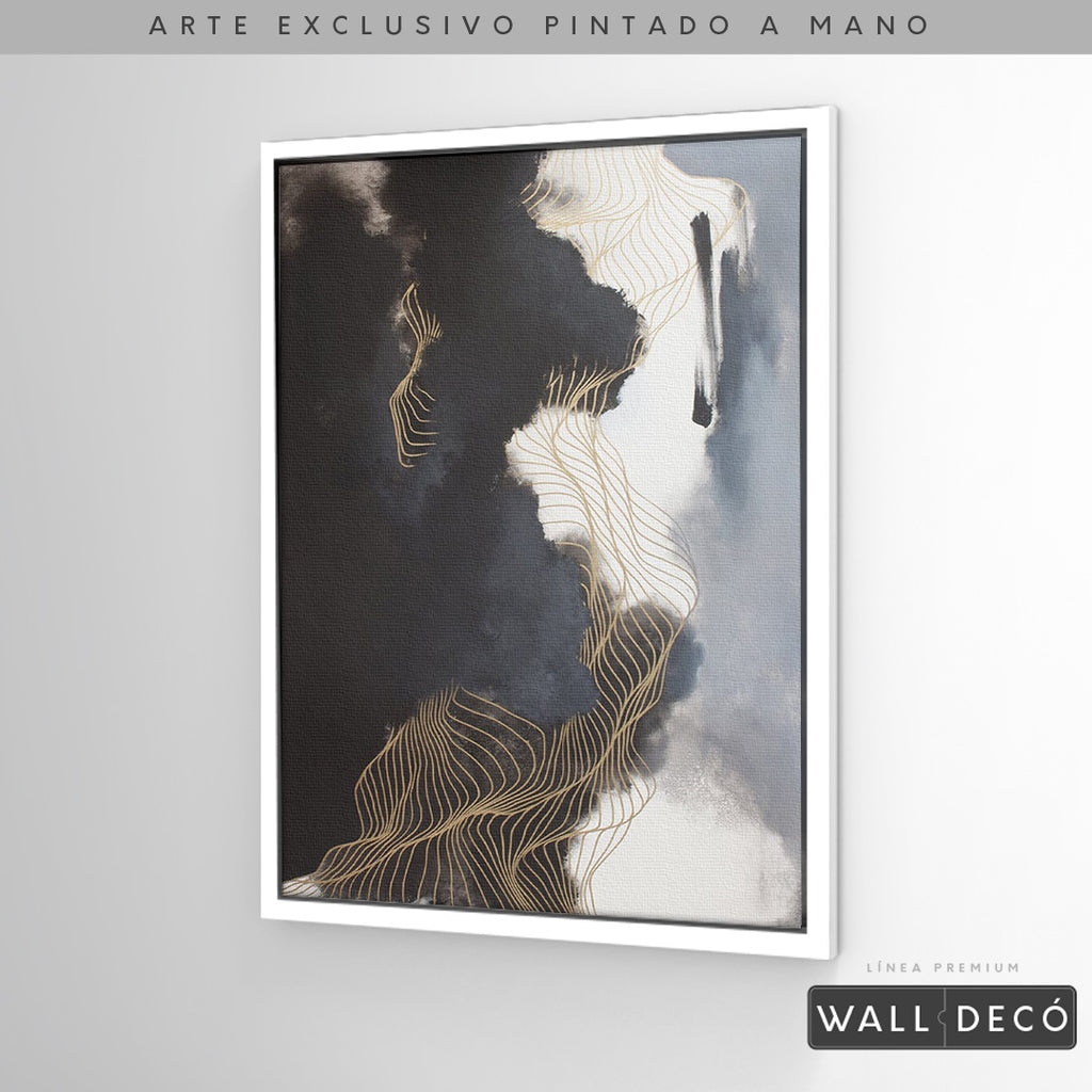 Arte Pintado a Mano Ritmo Nocturno Vertical