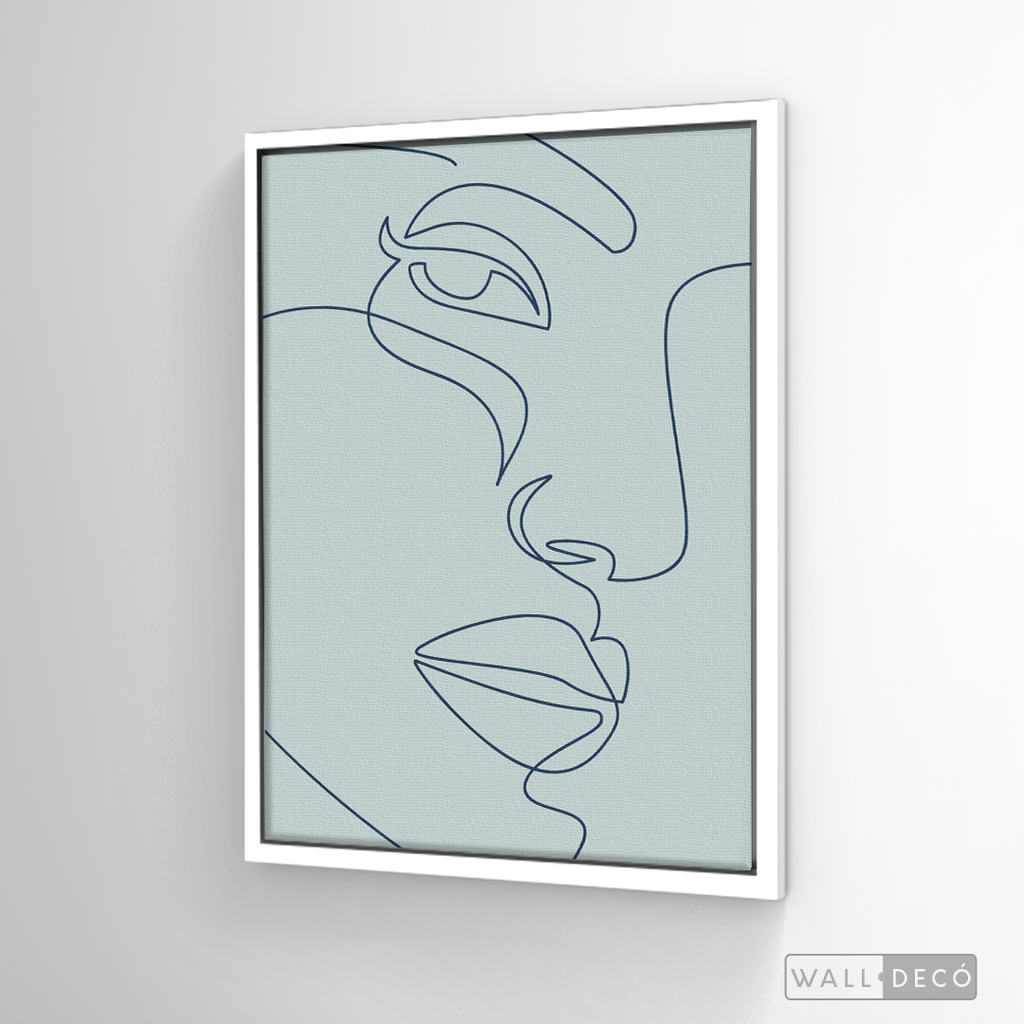 Cuadro Face Lines Azul Dos