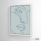 Cuadro Face Lines Azul Dos