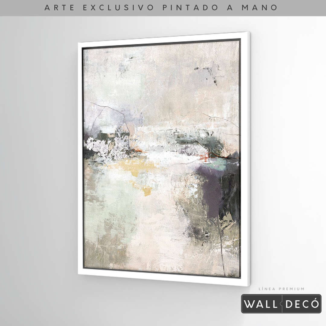 Arte Pintado a Mano Bruma Del Amanecer Vertical