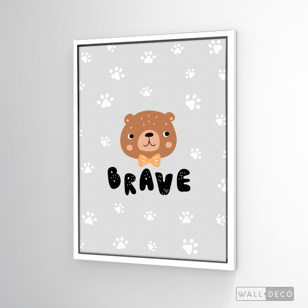 Cuadro Infantil Osito Brave