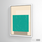 Cuadro Abstracto Minimal Sunset Menta