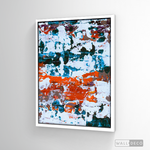 Cargar imagen en el visor de la galería, Arte Abstracto Blanco Sobre Naranja
