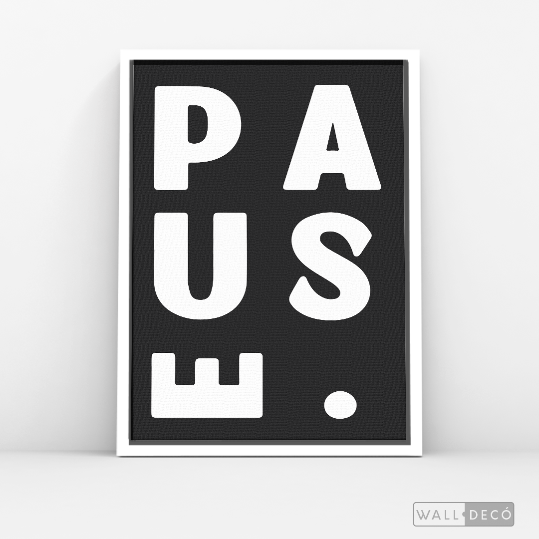 Cuadro Minimalista Pause
