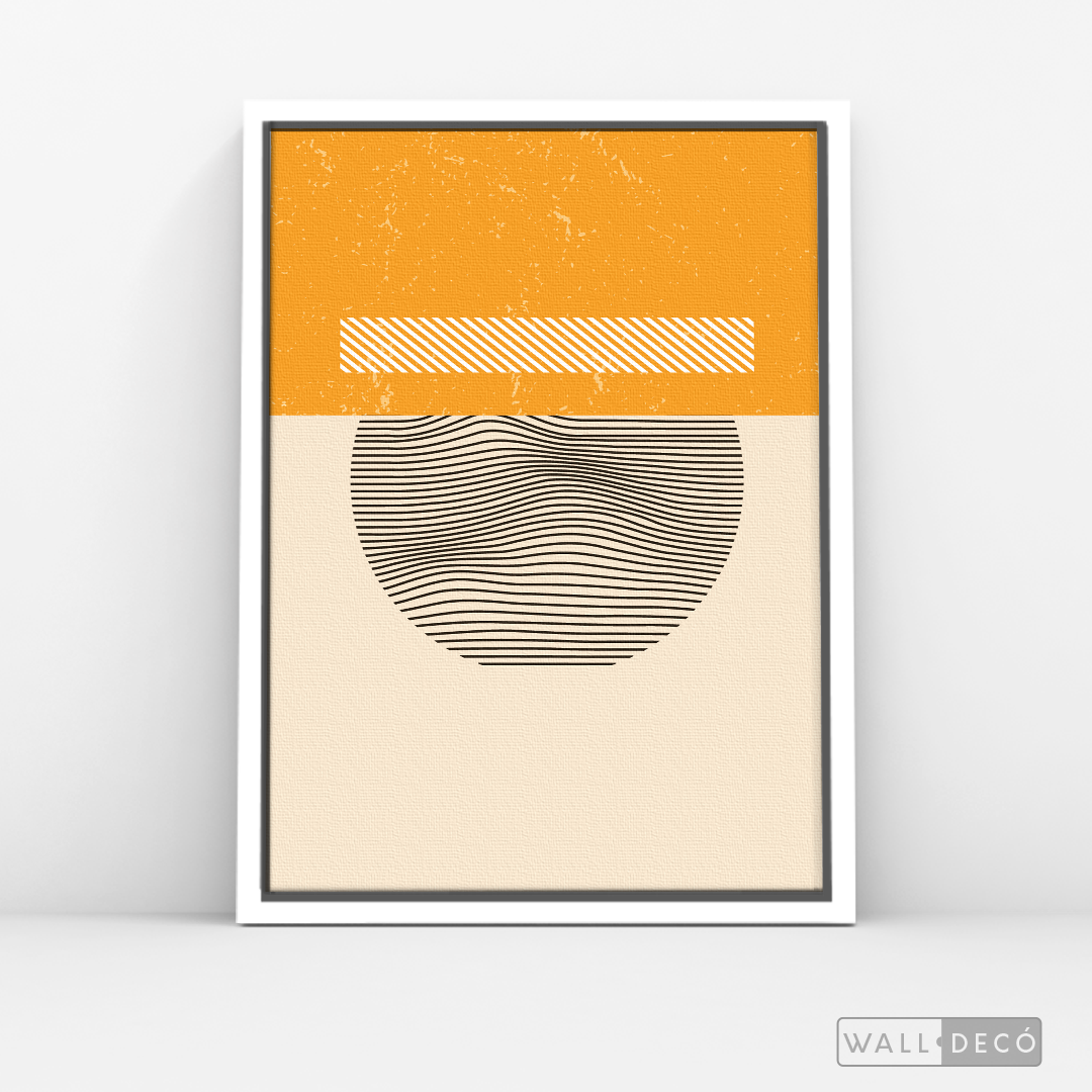 Cuadro Abstracto Minimal Sunset Yellow