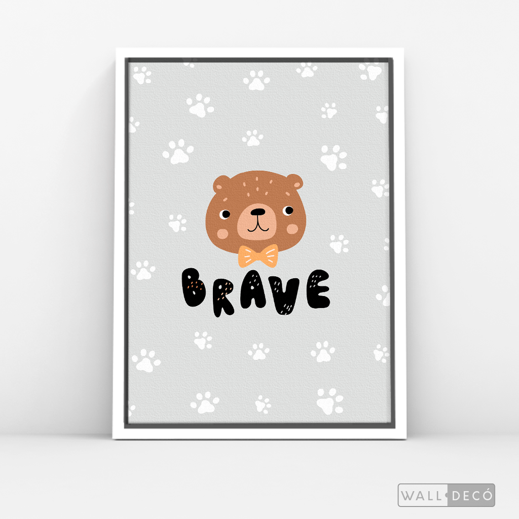 Cuadro Infantil Osito Brave
