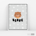 Cuadro Infantil Osito Brave