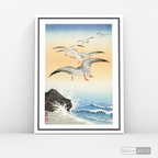 Cuadro Aves Gaviotas Japón