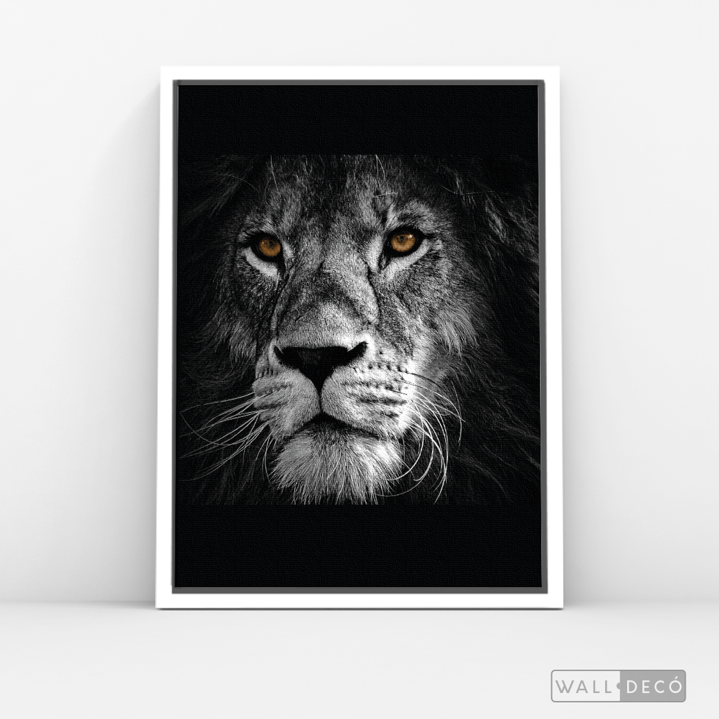 Cuadro Animales León (B) B/N