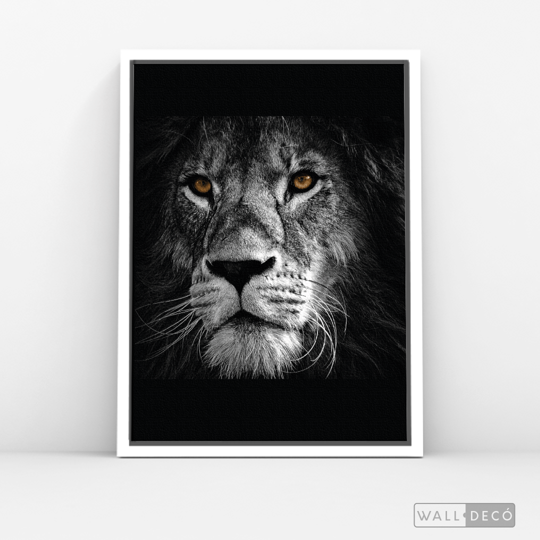 Cuadro Animales León (B) B/N