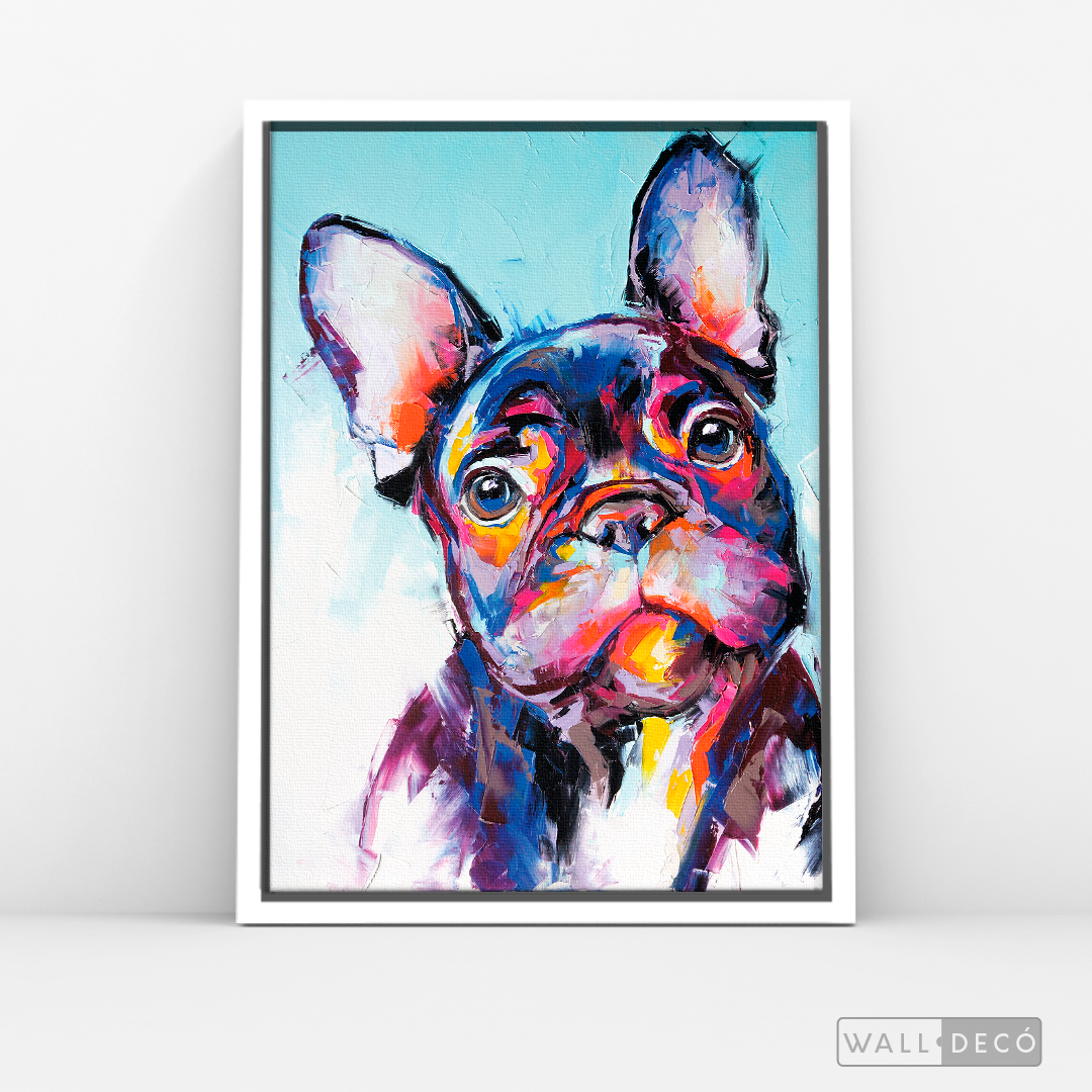 Cuadro Arte Bulldog Frances Color