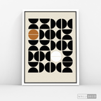 Cuadro Minimalista Geométrico Café
