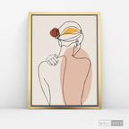 Cuadro Mujer Line Art Dos