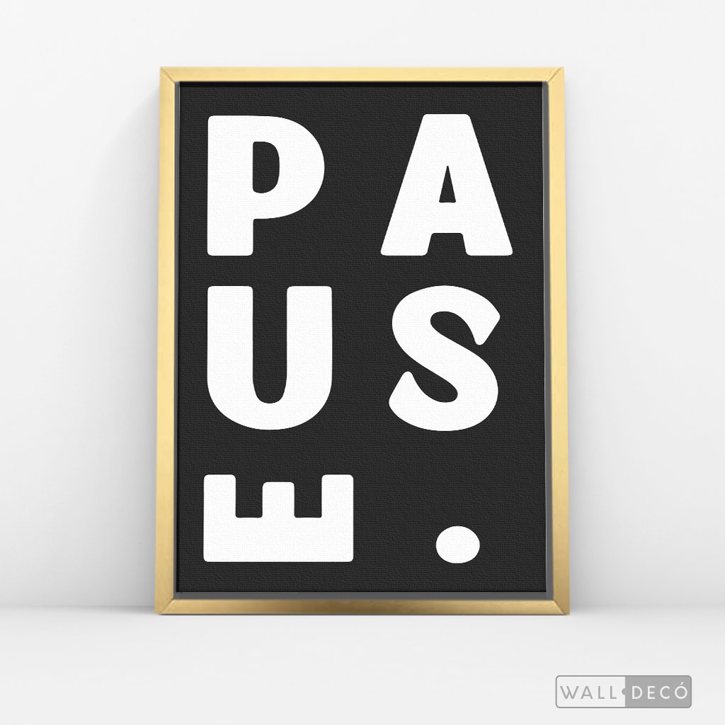 Cuadro Minimalista Pause