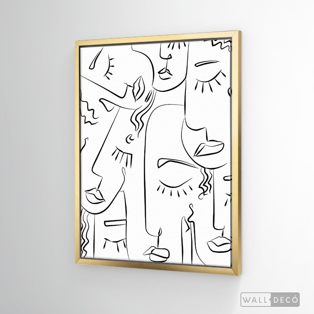 Cuadro Minimalista Faces Lines
