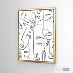 Cuadro Minimalista Faces Lines