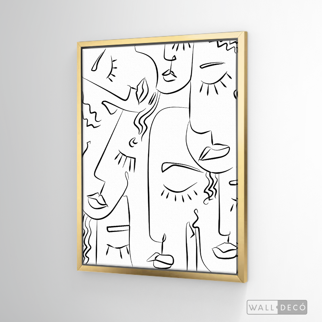 Cuadro Minimalista Faces Lines