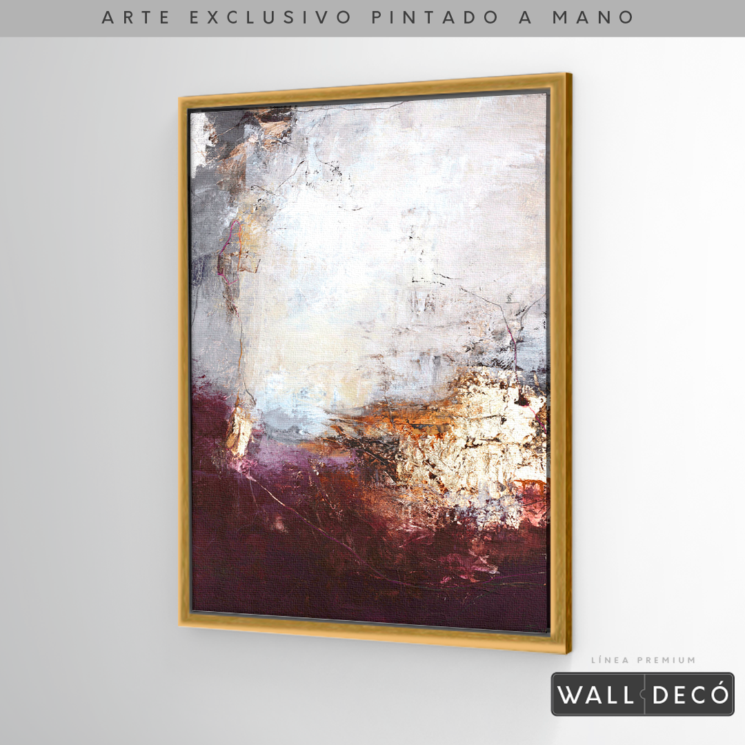 Arte Pintado a Mano Entre Luz y Rosa Vertical