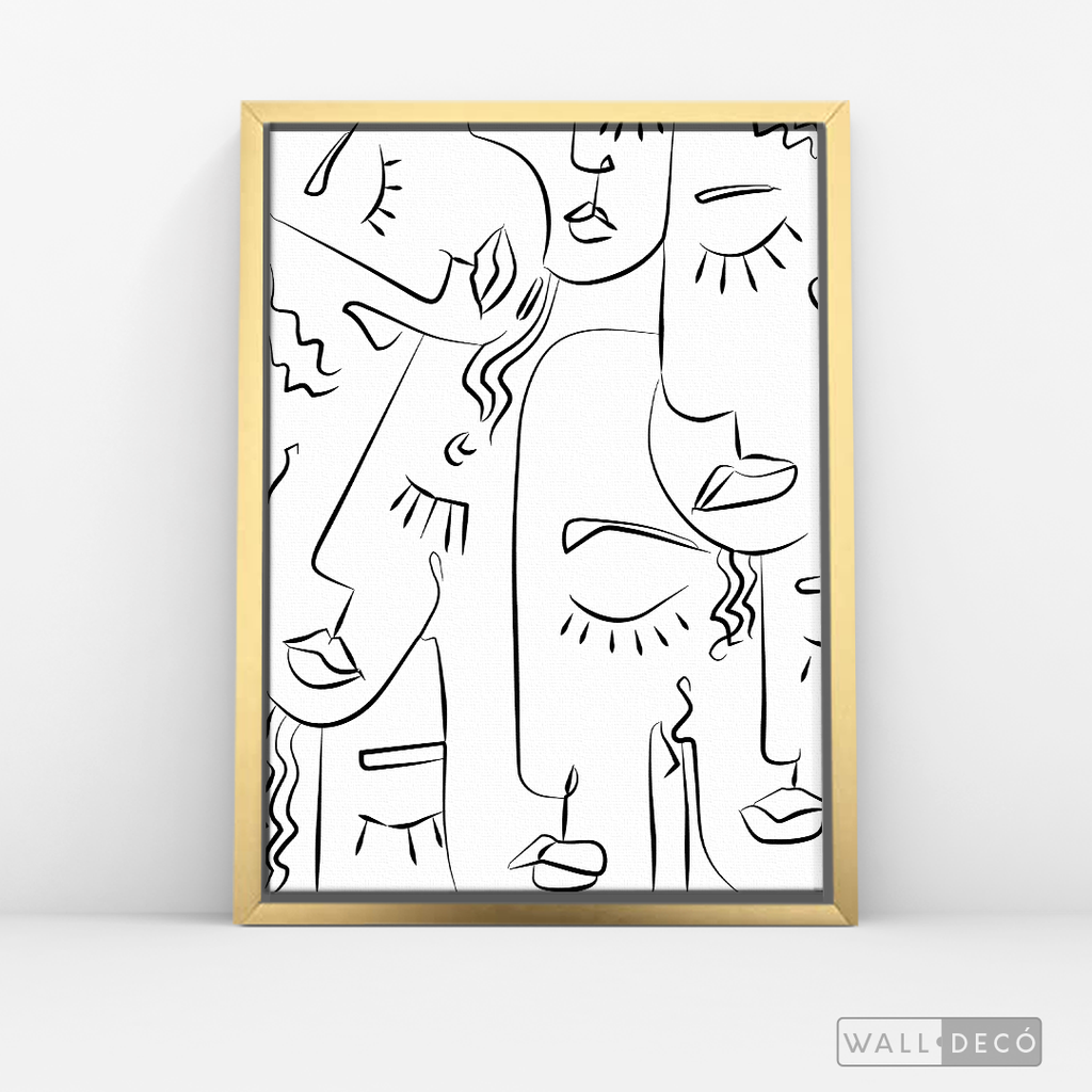 Cuadro Minimalista Faces Lines