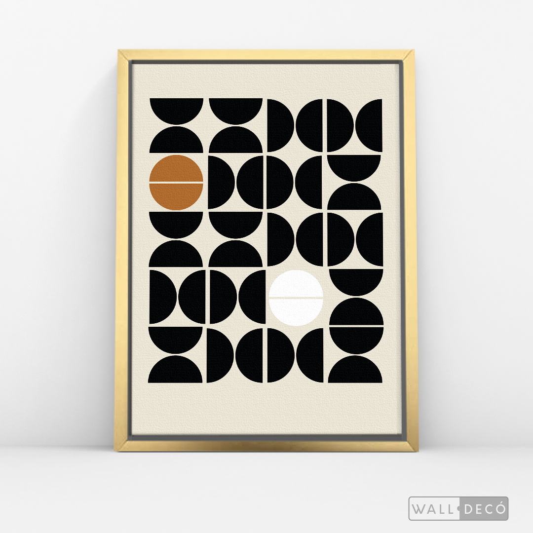 Cuadro Minimalista Geométrico Café