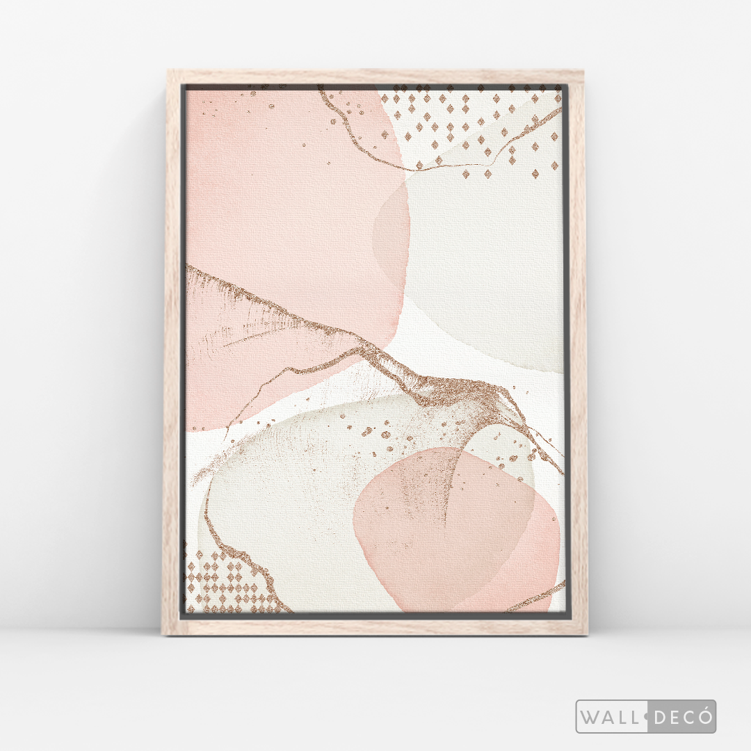 Cuadro Fragmentos Abstractos Rosa