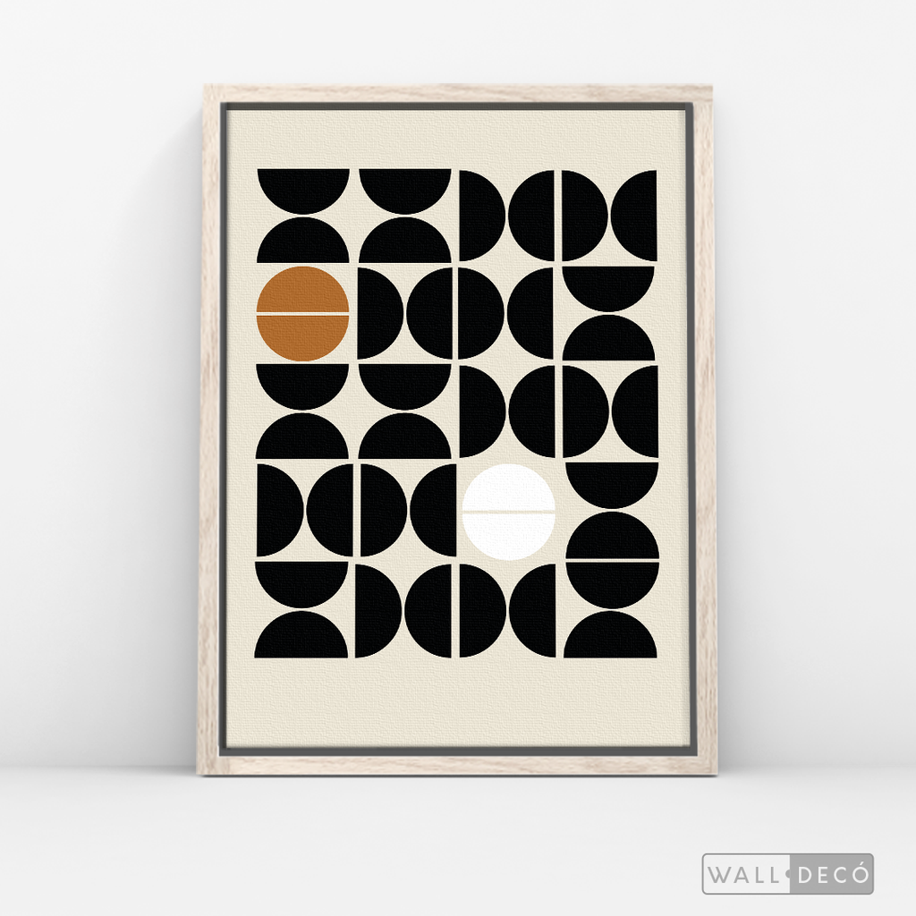 Cuadro Minimalista Geométrico Café