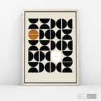 Cuadro Minimalista Geométrico Café