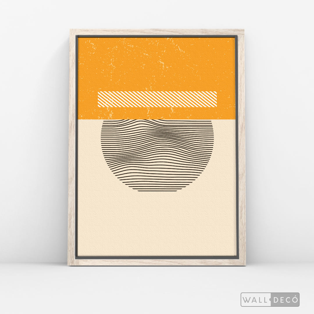Cuadro Abstracto Minimal Sunset Yellow