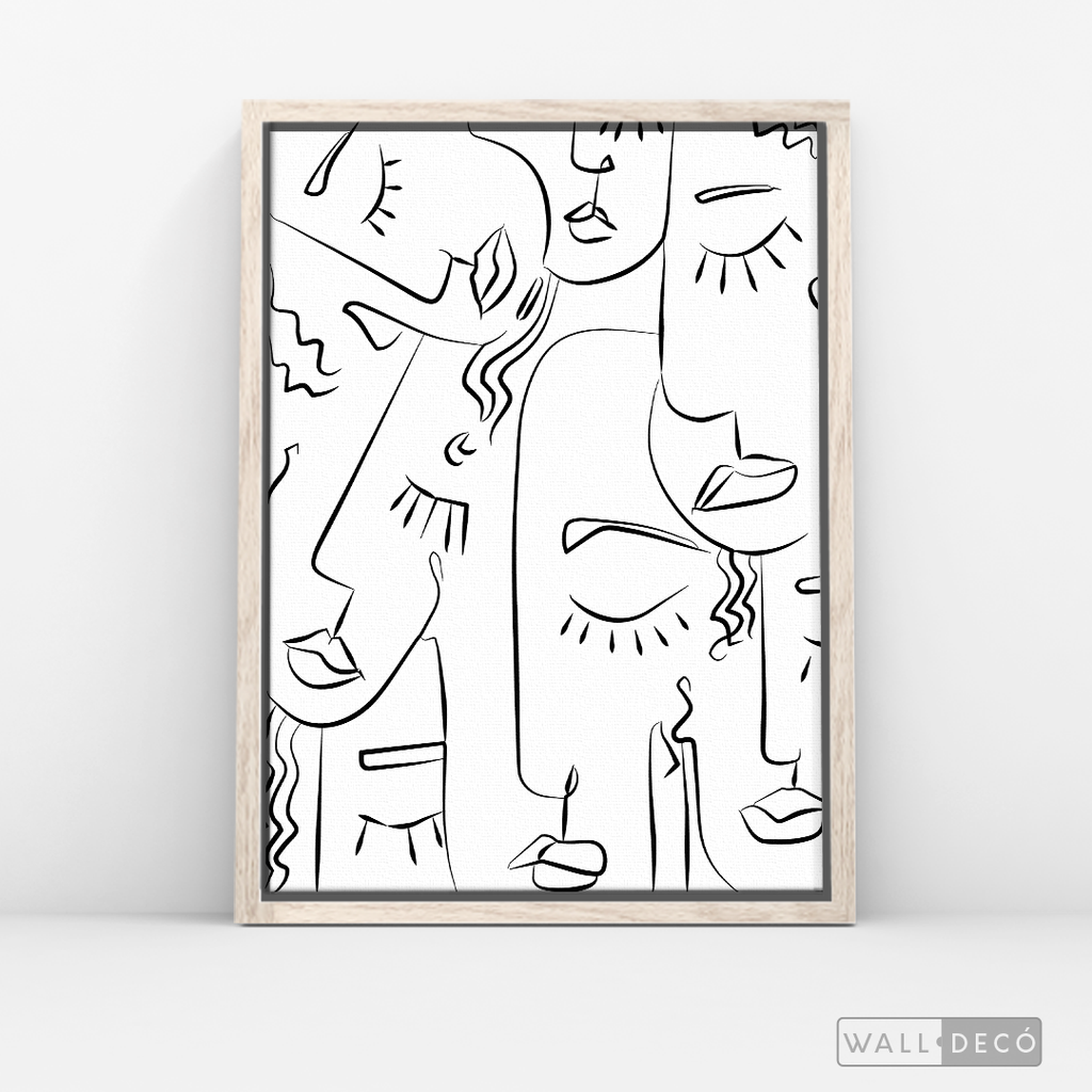 Cuadro Minimalista Faces Lines
