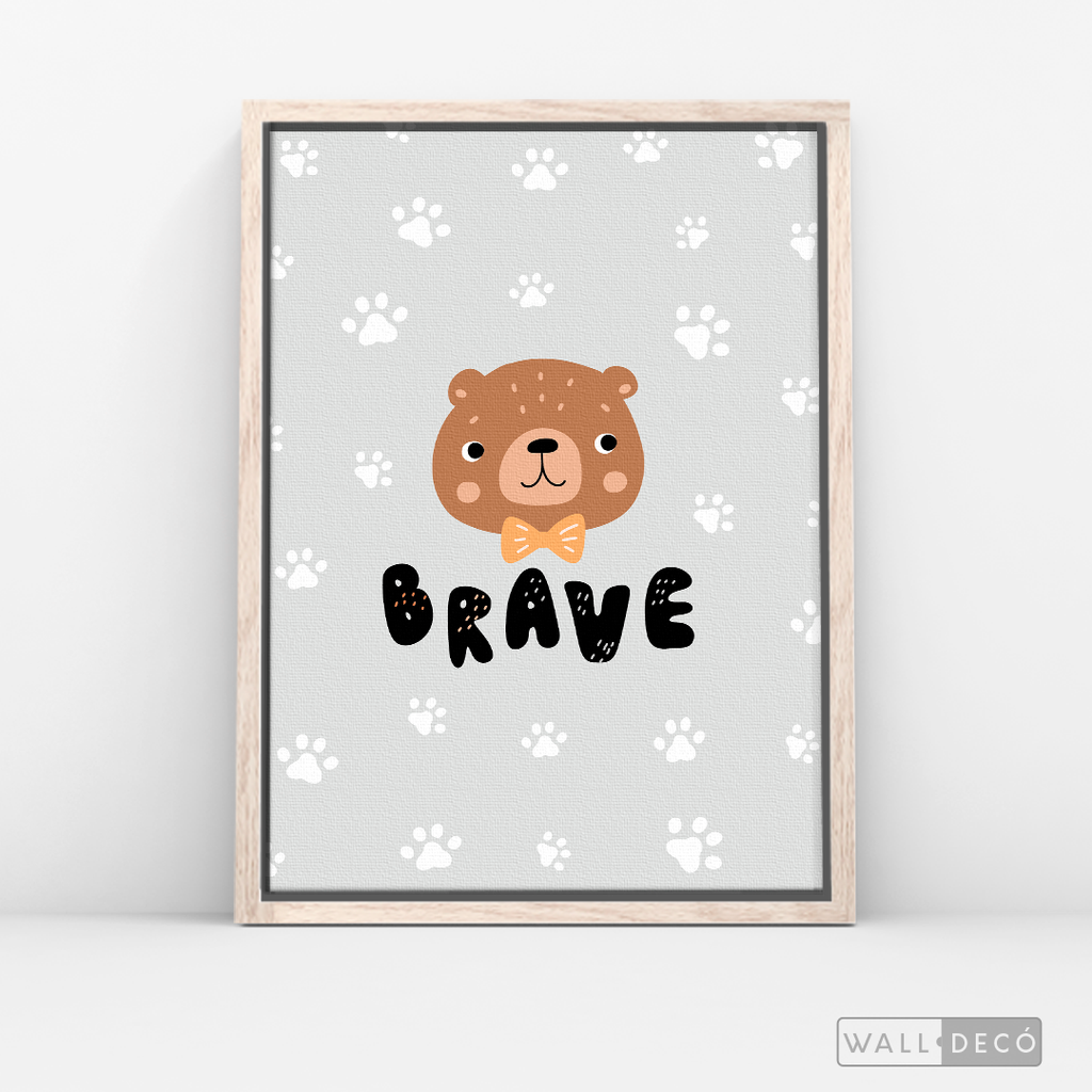 Cuadro Infantil Osito Brave