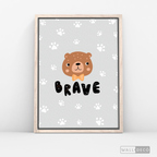Cuadro Infantil Osito Brave