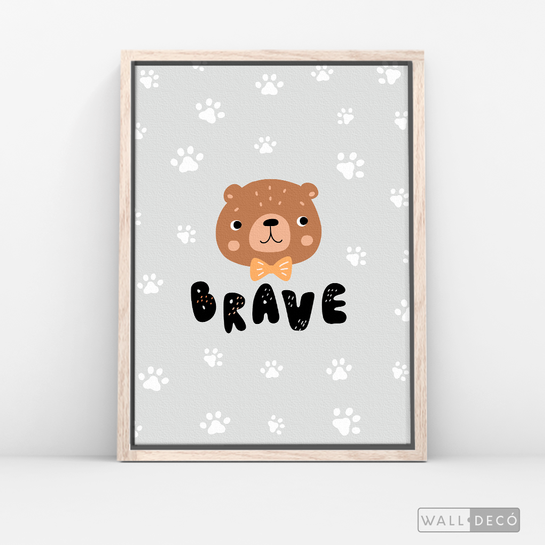 Cuadro Infantil Osito Brave