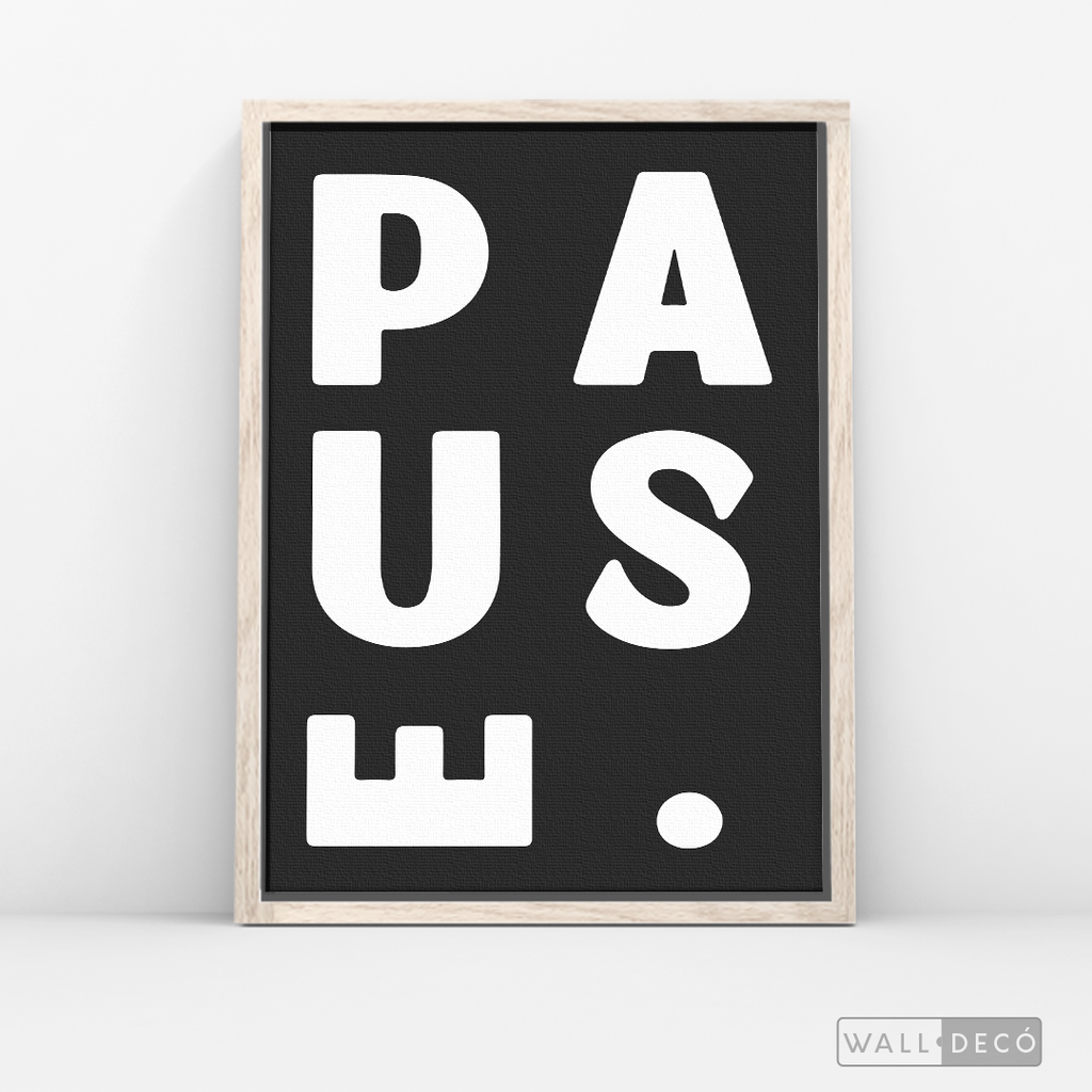 Cuadro Minimalista Pause