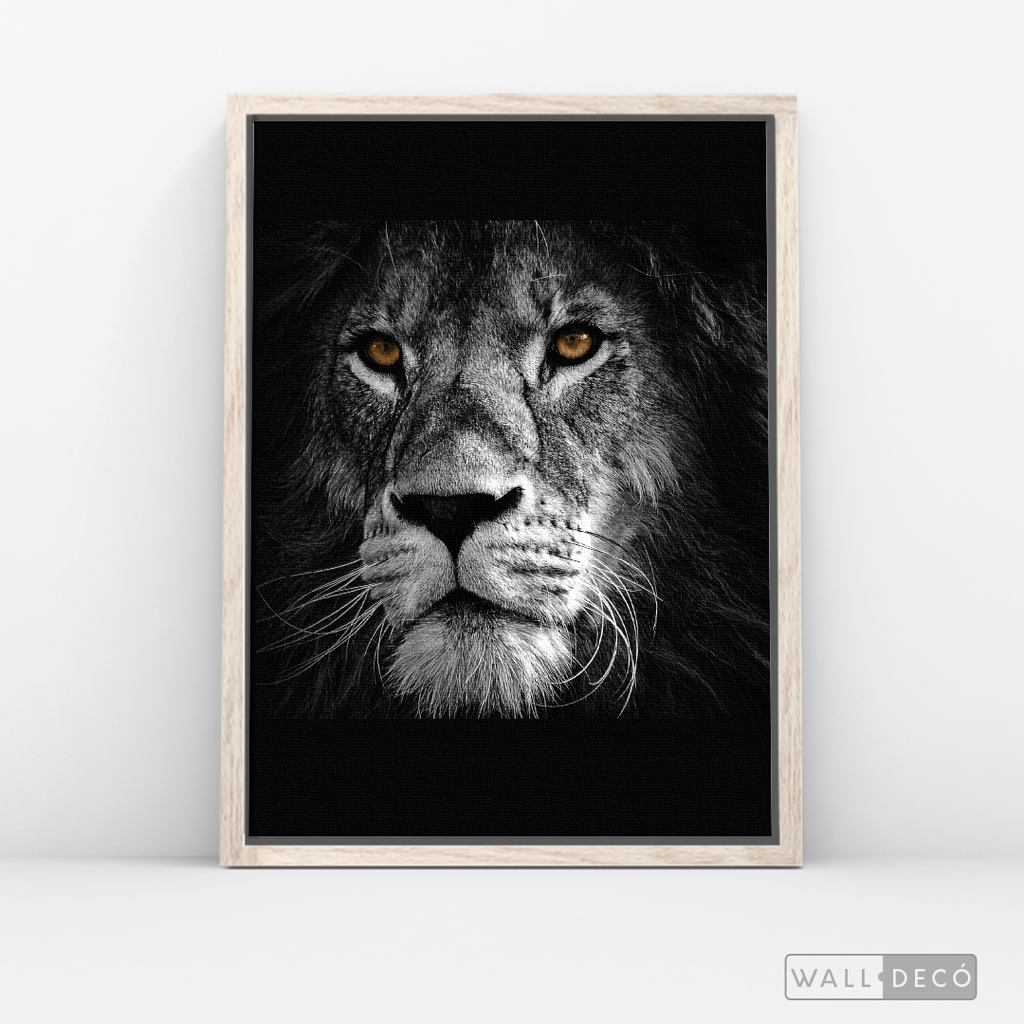 Cuadro Animales León (B) B/N