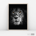 Cuadro Animales León (B) B/N