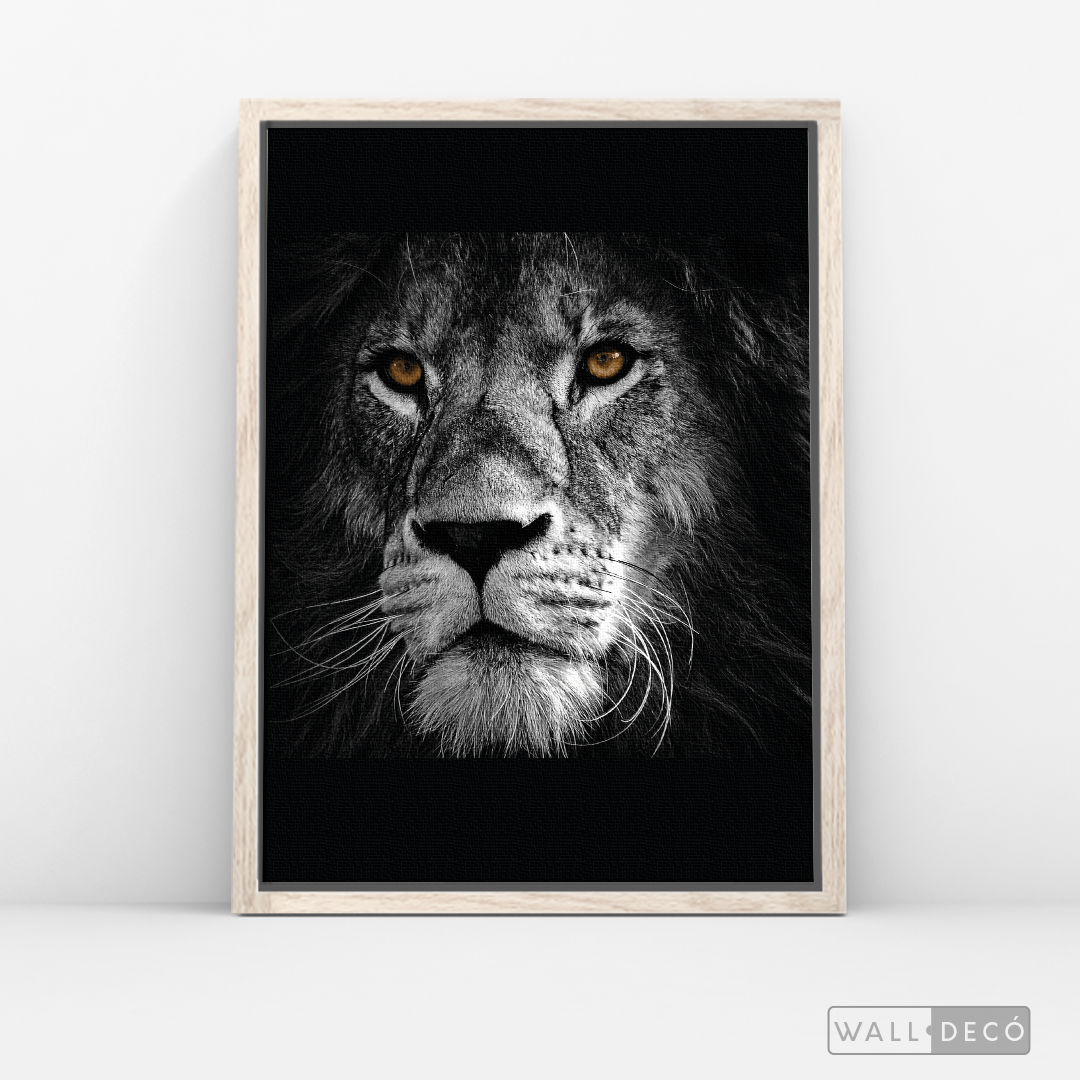 Cuadro Animales León (B) B/N