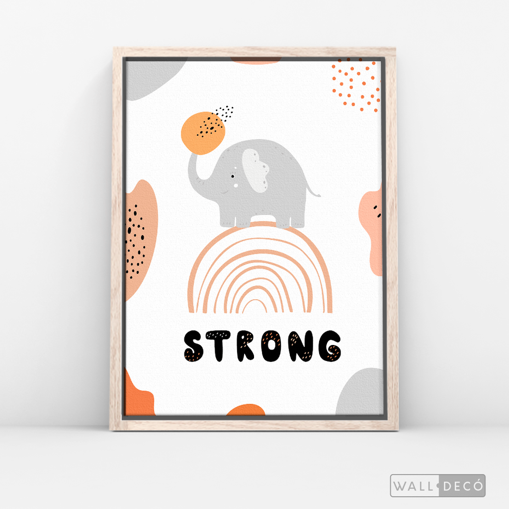 Cuadro Infantil Elefante Strong