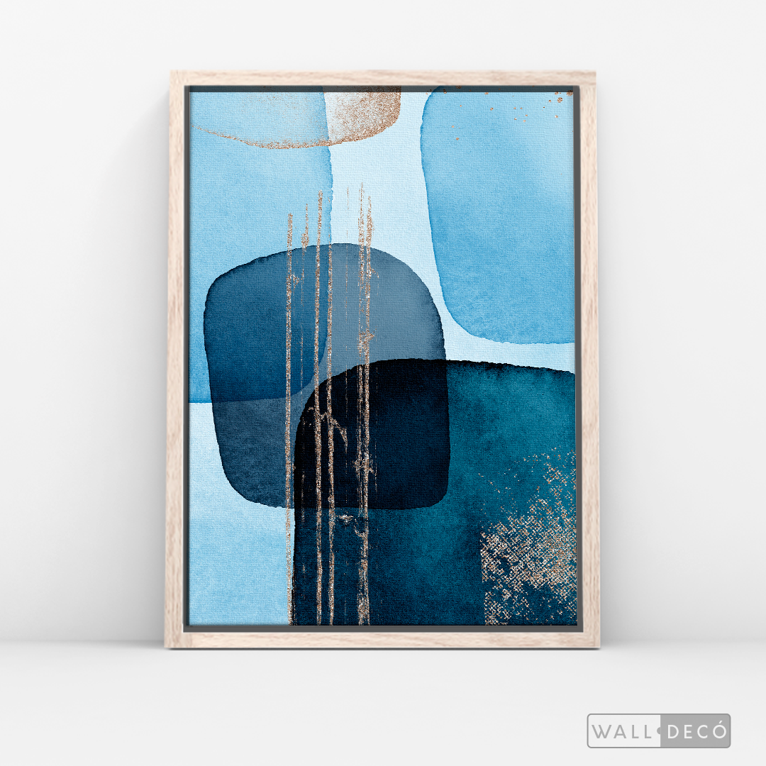 Cuadro Fragmentos Abstractos Azul