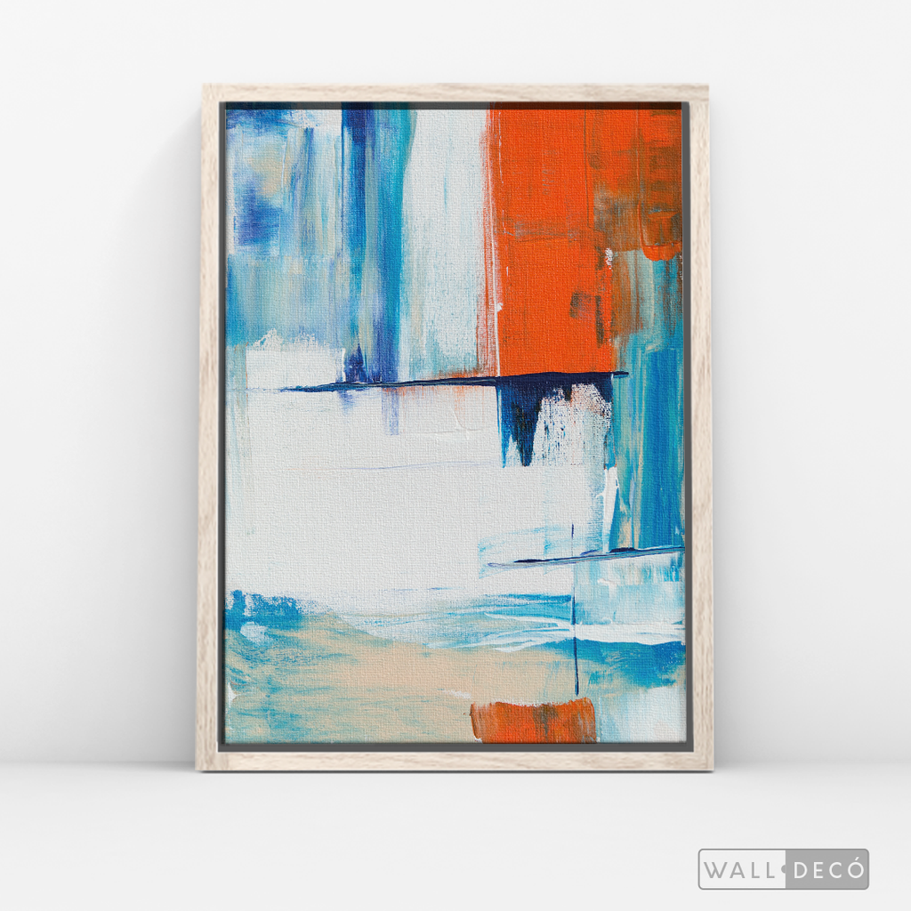 Cuadro Abstracto Azul-Naranja