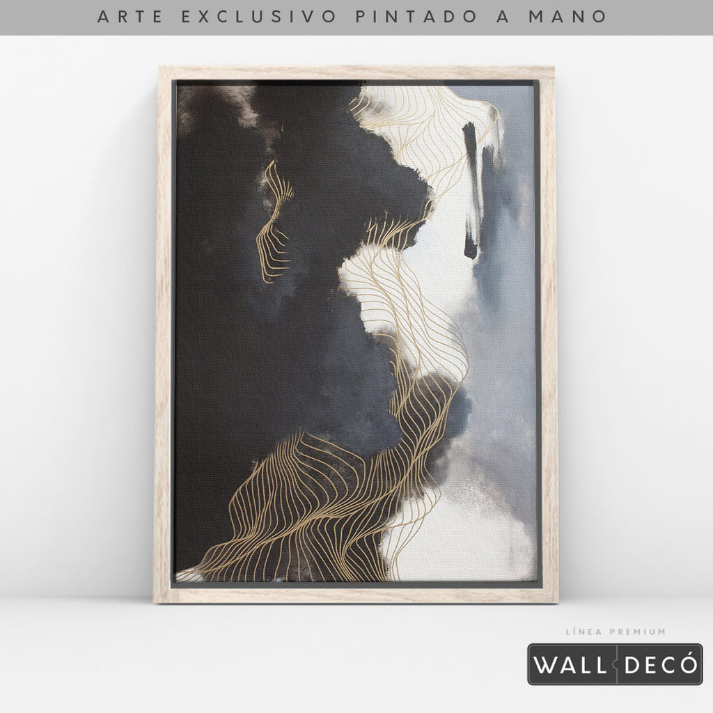 Arte Pintado a Mano Ritmo Nocturno Vertical