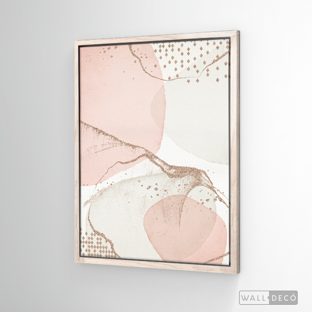 Cuadro Fragmentos Abstractos Rosa