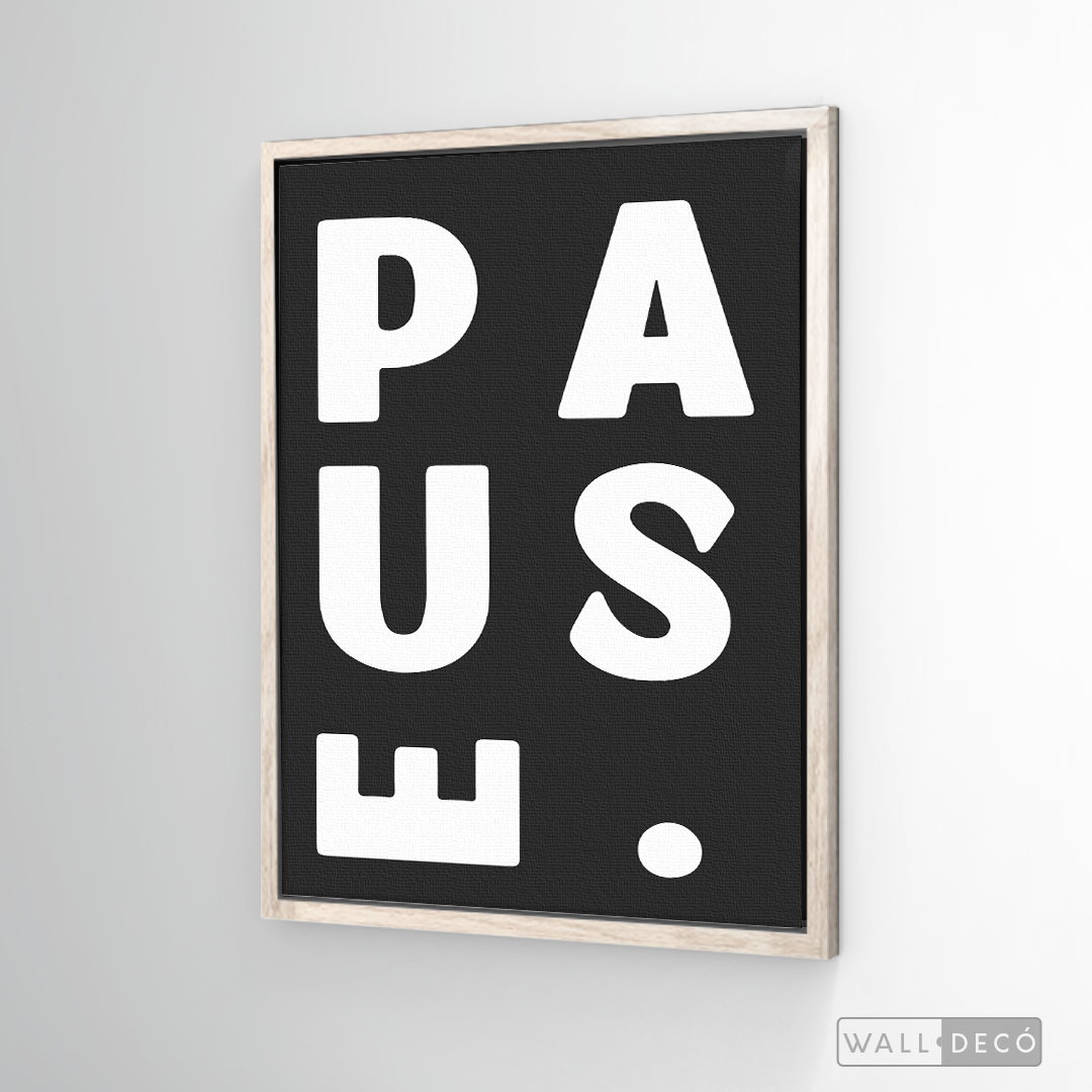 Cuadro Minimalista Pause