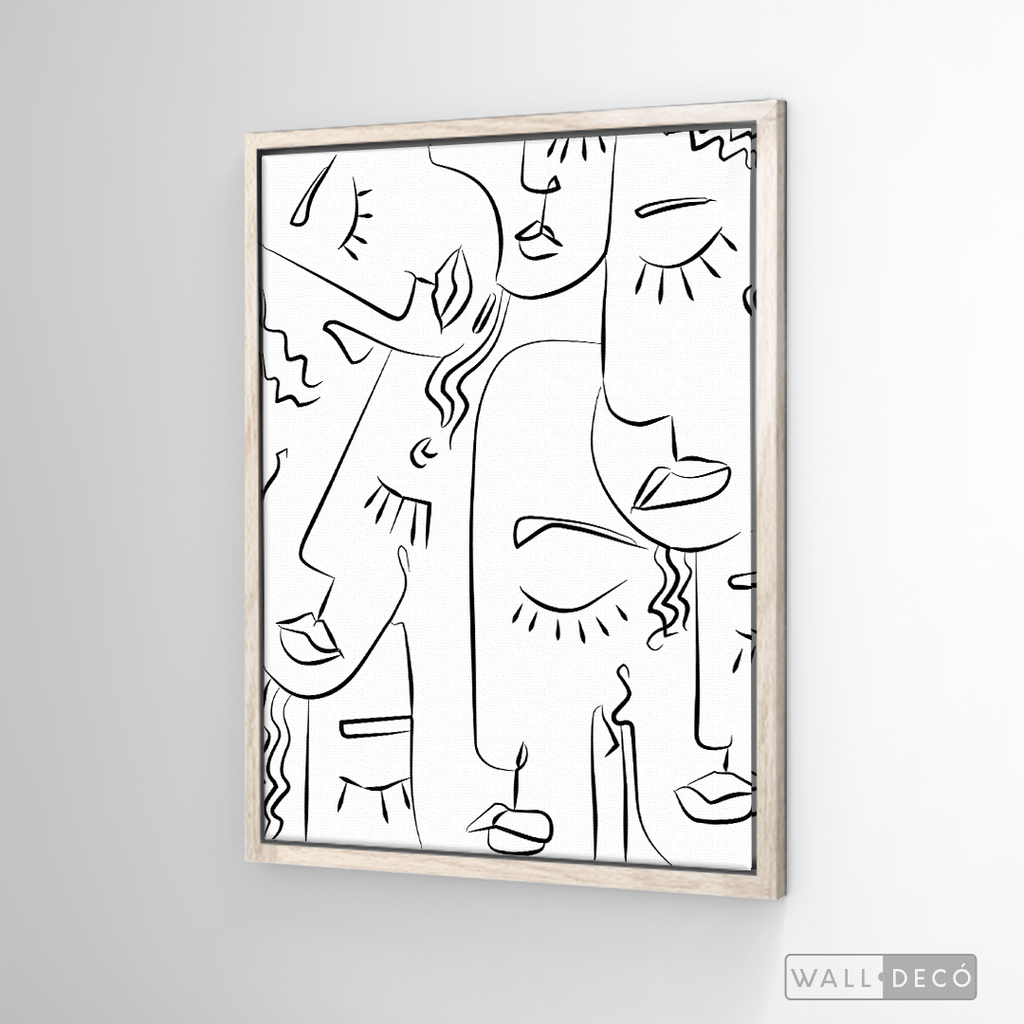 Cuadro Minimalista Faces Lines