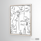 Cuadro Minimalista Faces Lines
