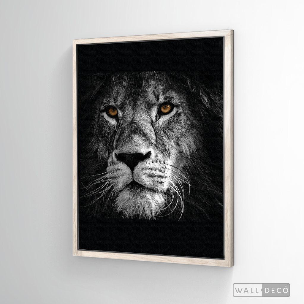 Cuadro Animales León (B) B/N