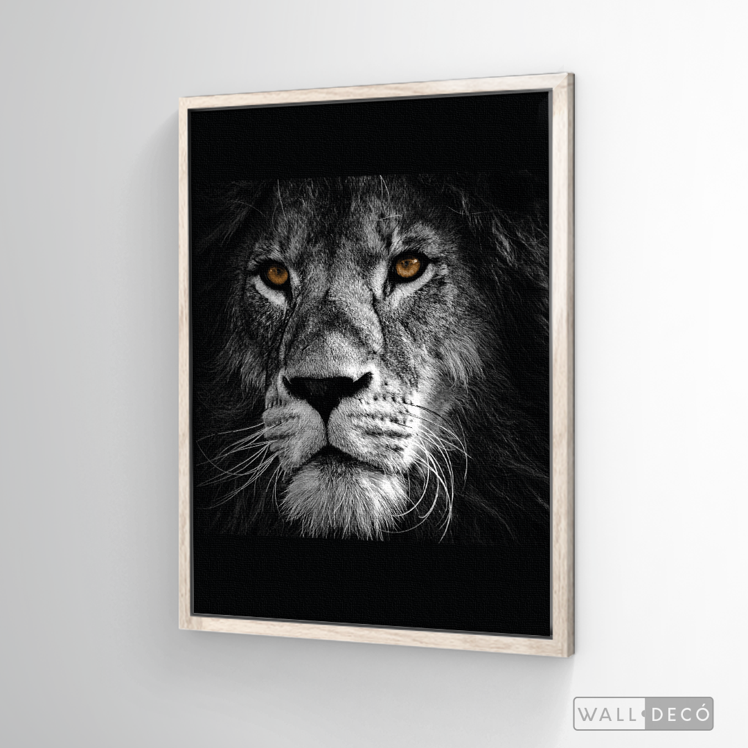 Cuadro Animales León (B) B/N